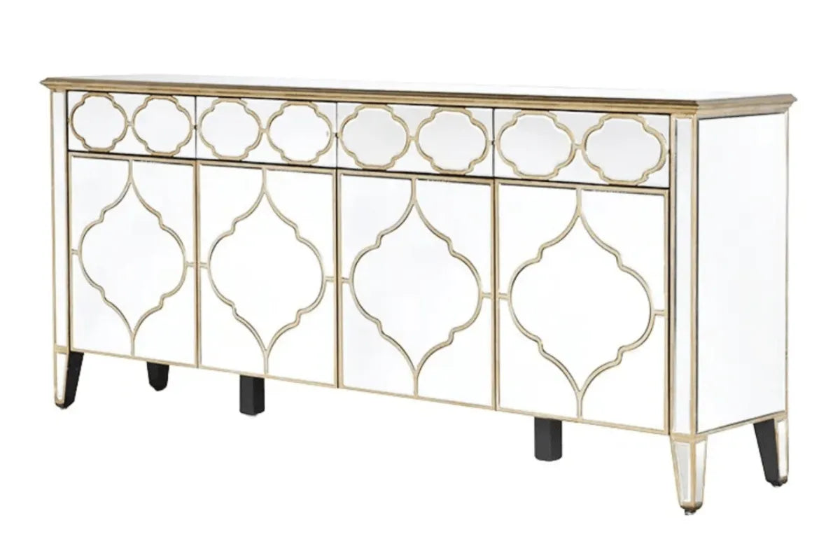Buffet Miroir Venitien 4 Portes 200x40x87 CM