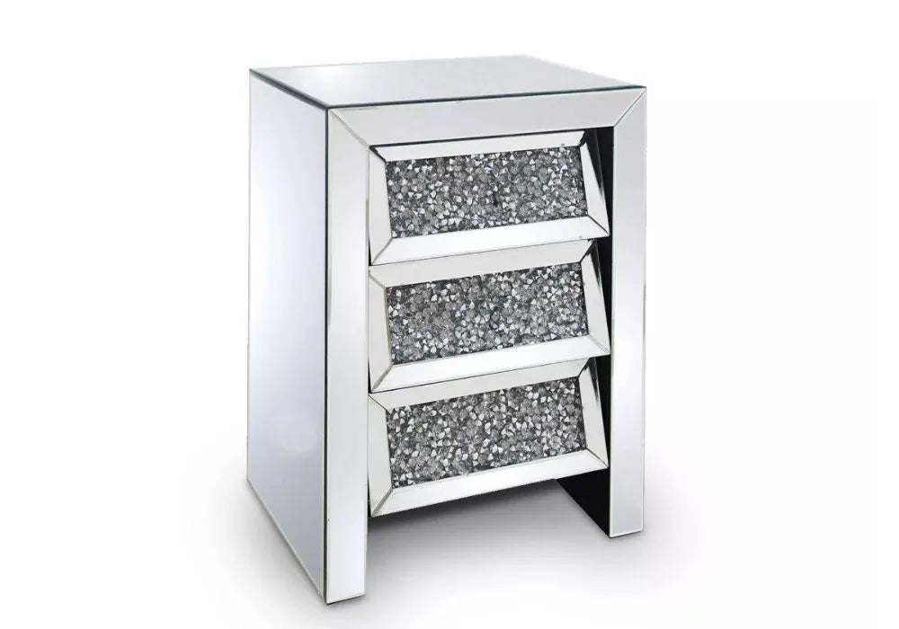 Chevet miroir design diamant