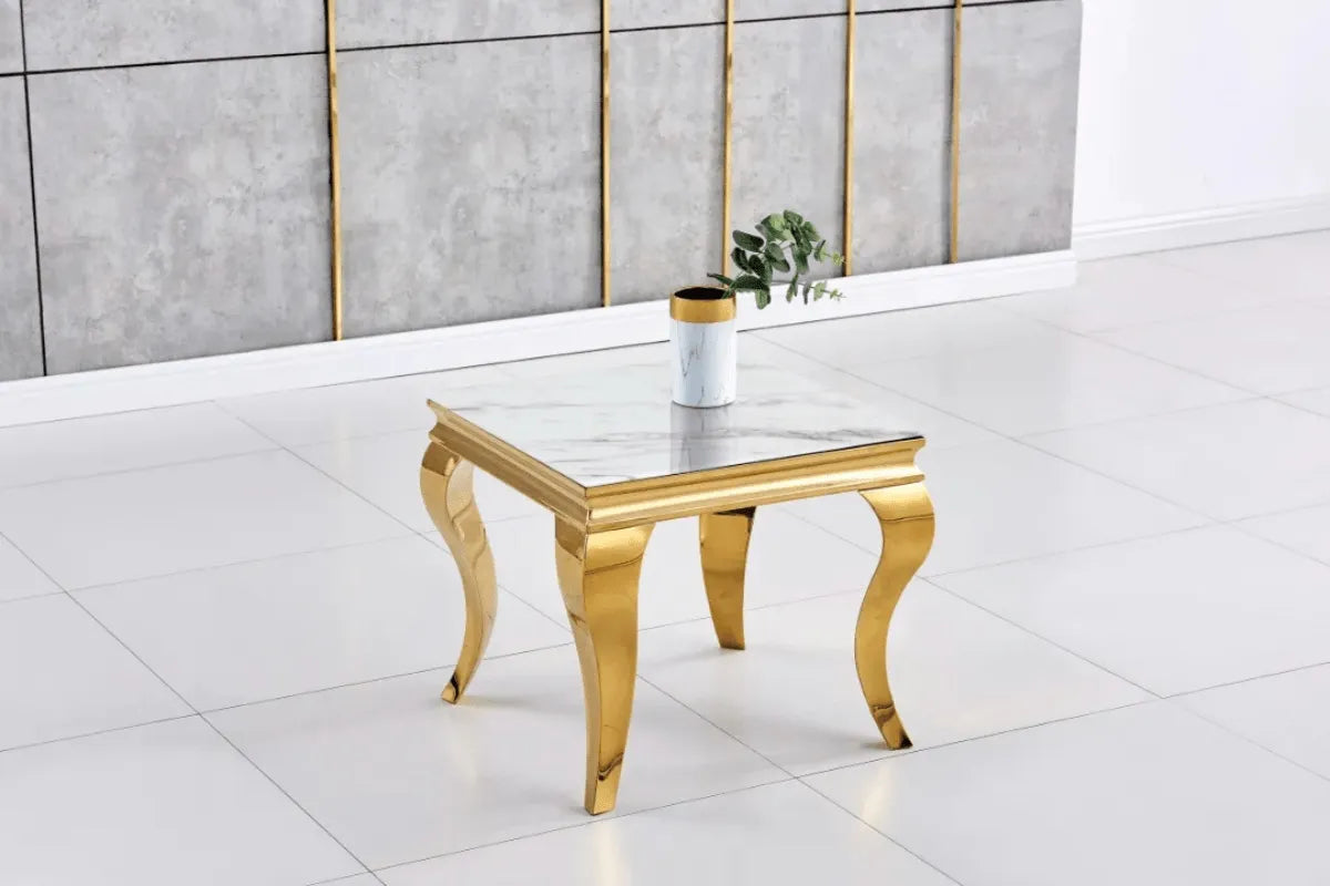 Gueridon Baroque Pieds Gold 50x50 CM