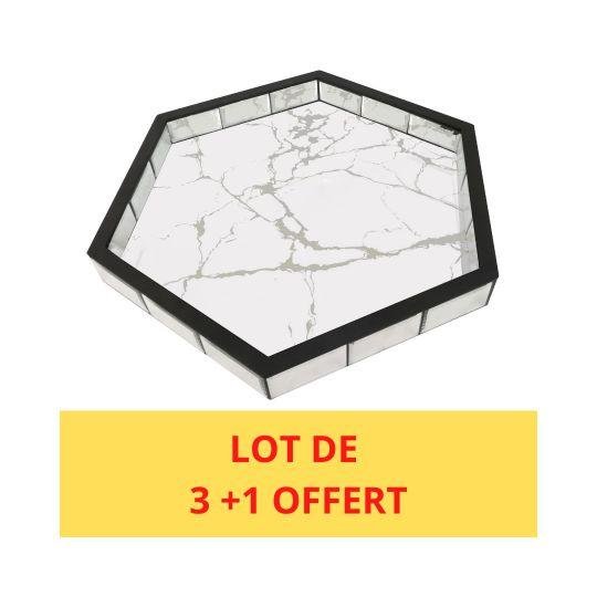 3+1 PLATEAU MARBRE MIROIR