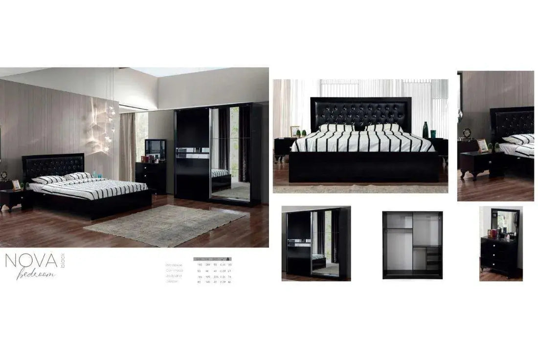 chambre complète 160x200 avec la collection Nova