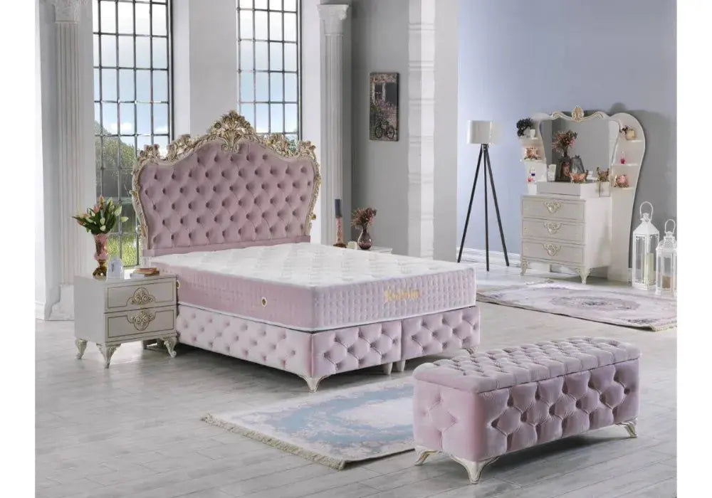 Lit Coffre Royal 180x200 avec Pied Ore