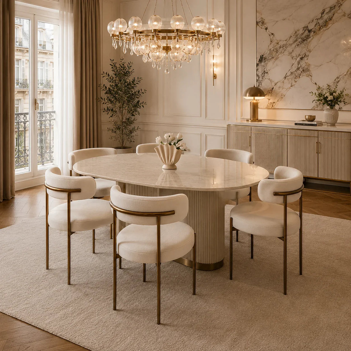 Salle à Manger | Tables à manger en marbre | Île-de-France