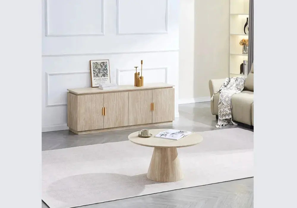 Meuble Tv Baieta Beige 160x40x60 Cm Swedzo-Meuble