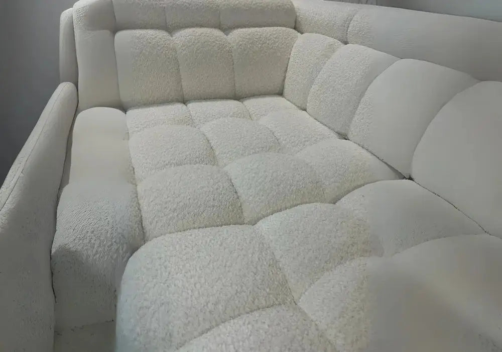 Canape D’angle Bubble  Doudou Ecru Swedzo-Meuble
