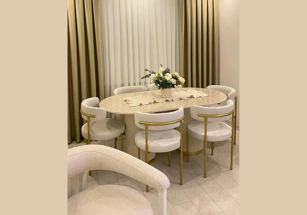 Table en marbre de luxe Swedzo-Meuble