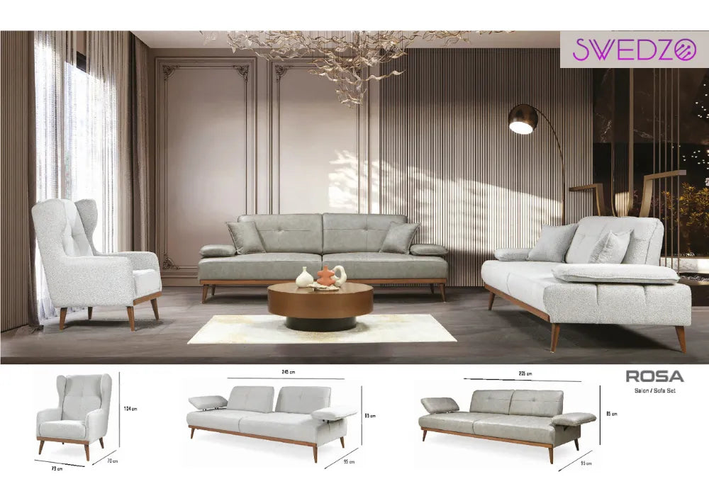 Rosa – Bella – Ensemble Canapé 3+3+1/ 3+2+1 places