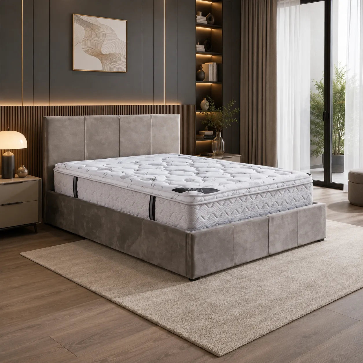 140x190 Lit Simply Coffre Velour