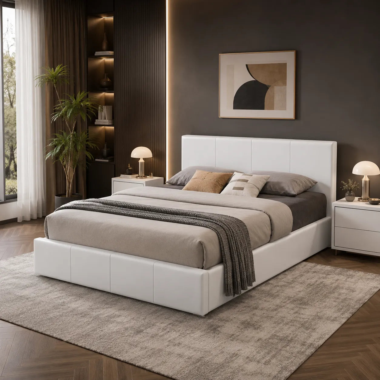 140x190 Lit Simply Coffre Velour