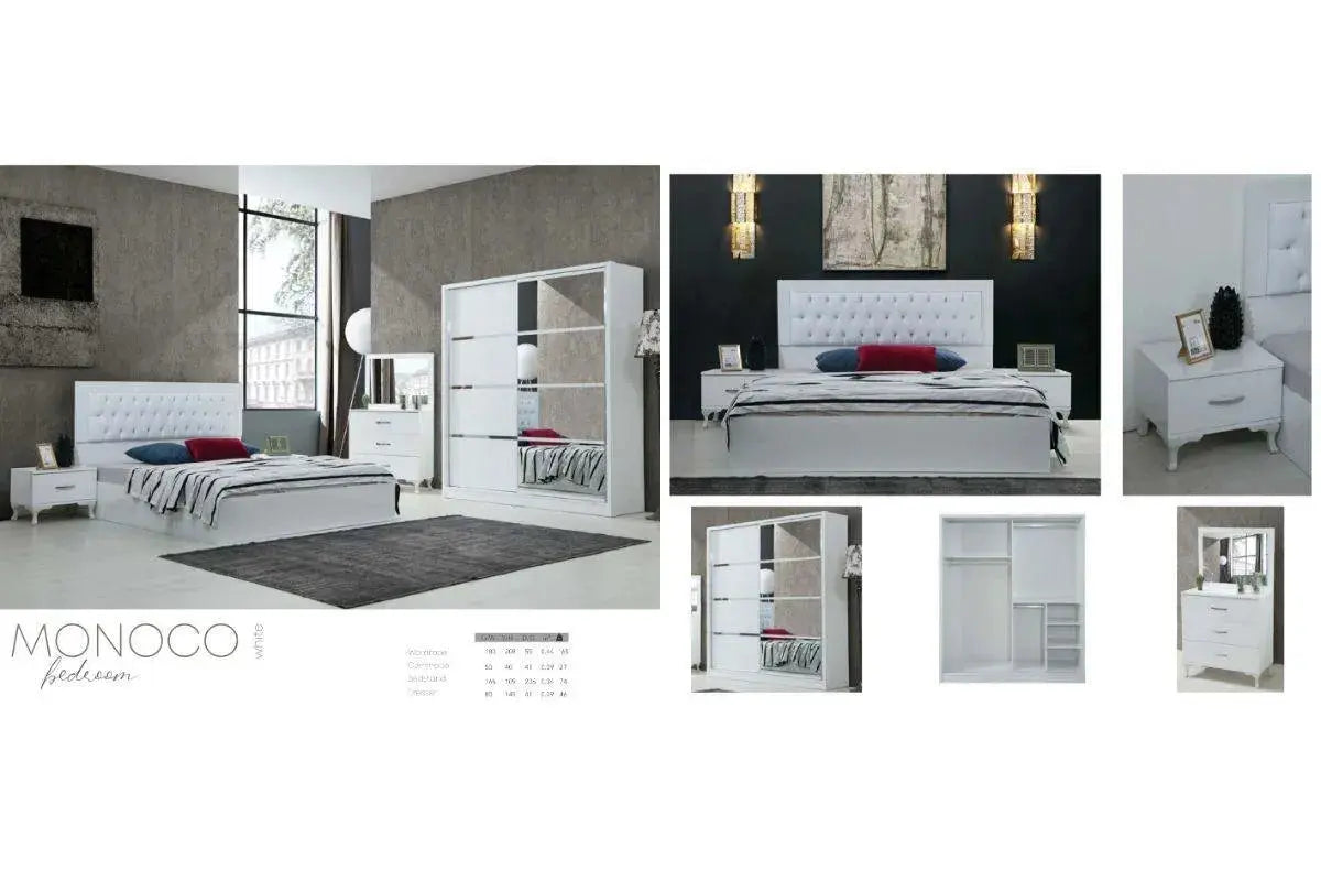160x200 Chambre complète Swedzo Monoco Swedzo-Meuble
