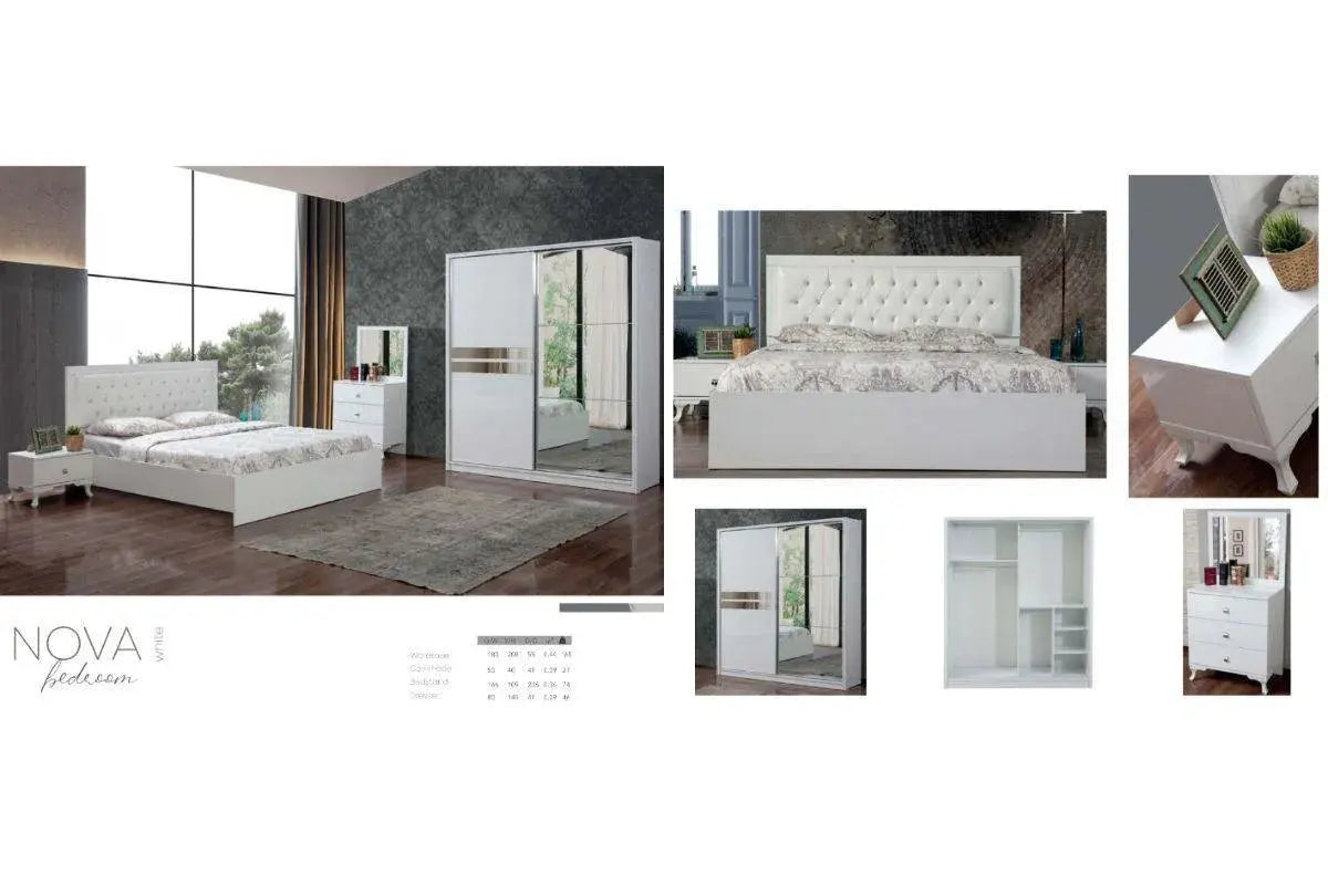 160x200 Chambre complète Swedzo Nova Swedzo-Meuble