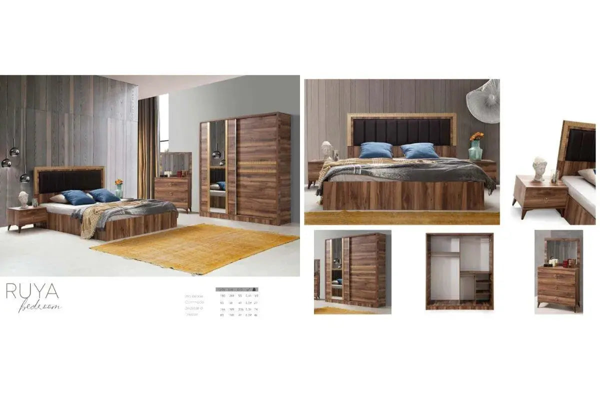 160x200 Chambre complète Swedzo Roya Swedzo-Meuble