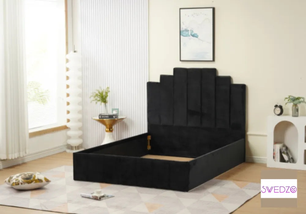 160/200 Cadre De Noir Lit Piano