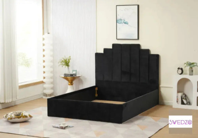 Cadre de Lit Piano Noir 160x200 cm en Velours
