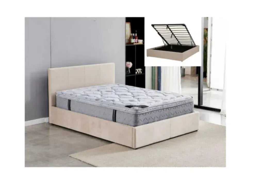 160x200 Lit Simply Coffre Velour Swedzo-Meuble