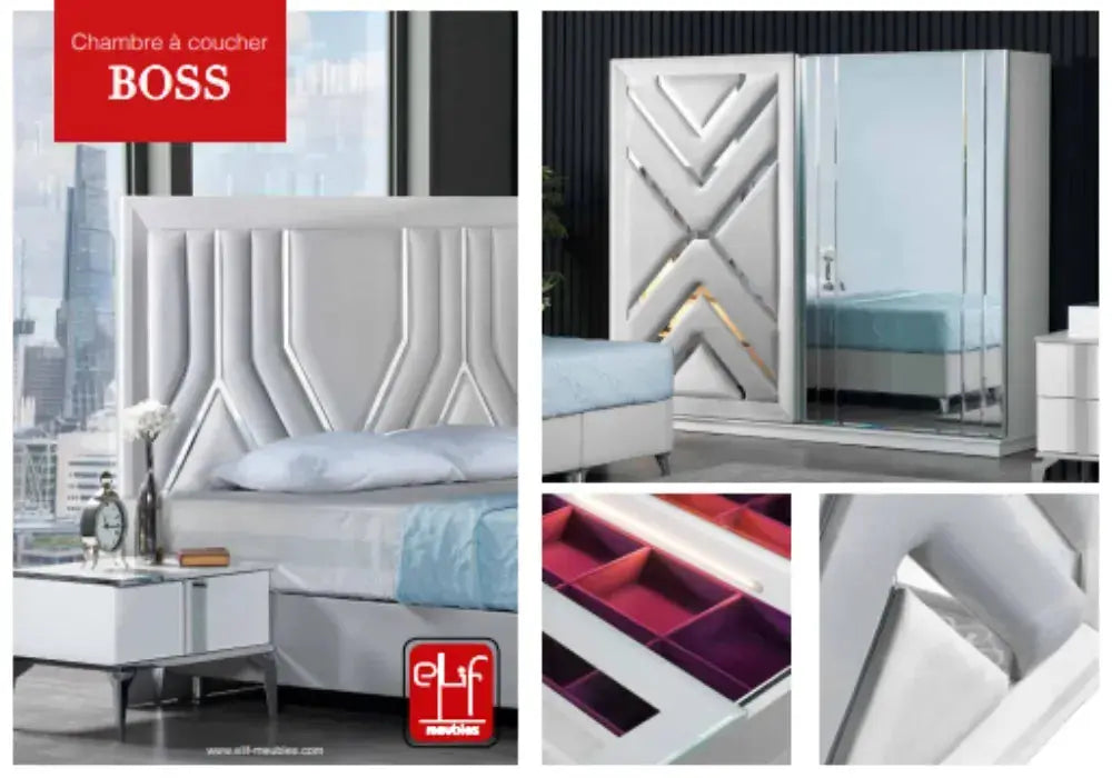 Chambre BOSS GRIS Swedzo-Meuble