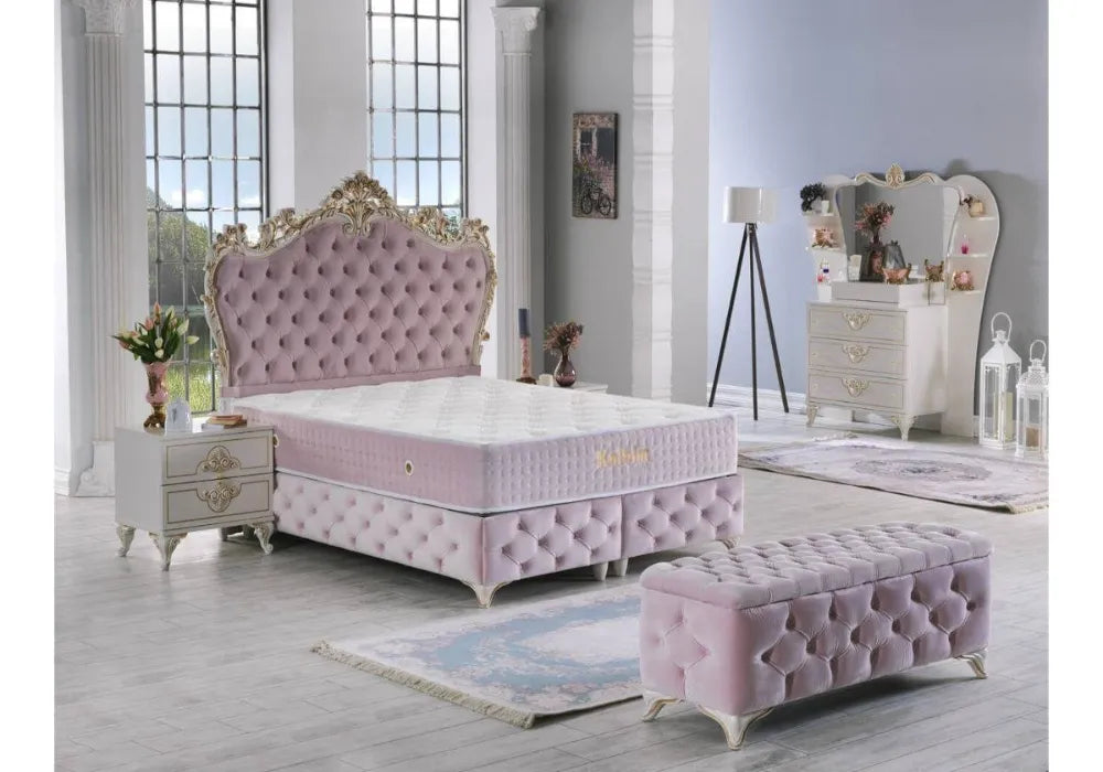 180/200 ROYAL LIT COFFRE AVEC ORE PIED