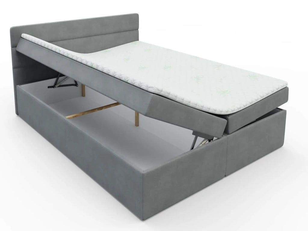 140x200 Lit avec coffre avec matelas 20+5 cm Swedzo-Meuble
