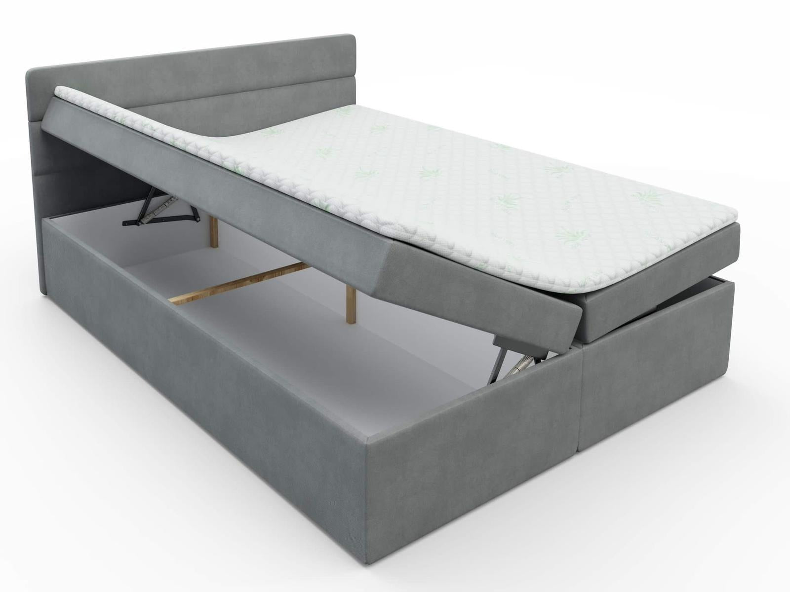 140x200 Lit avec coffre avec matelas 20+5 cm