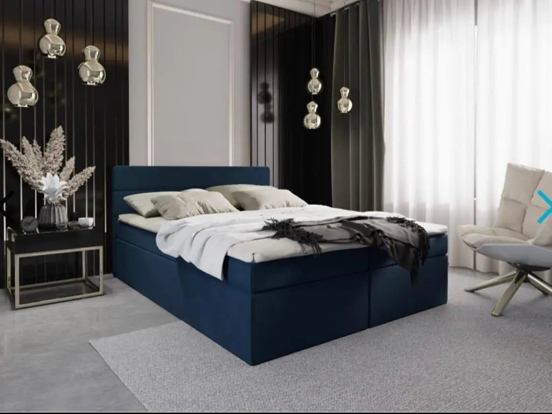 140x200 Lit avec coffre avec matelas 20+5 cm Swedzo-Meuble
