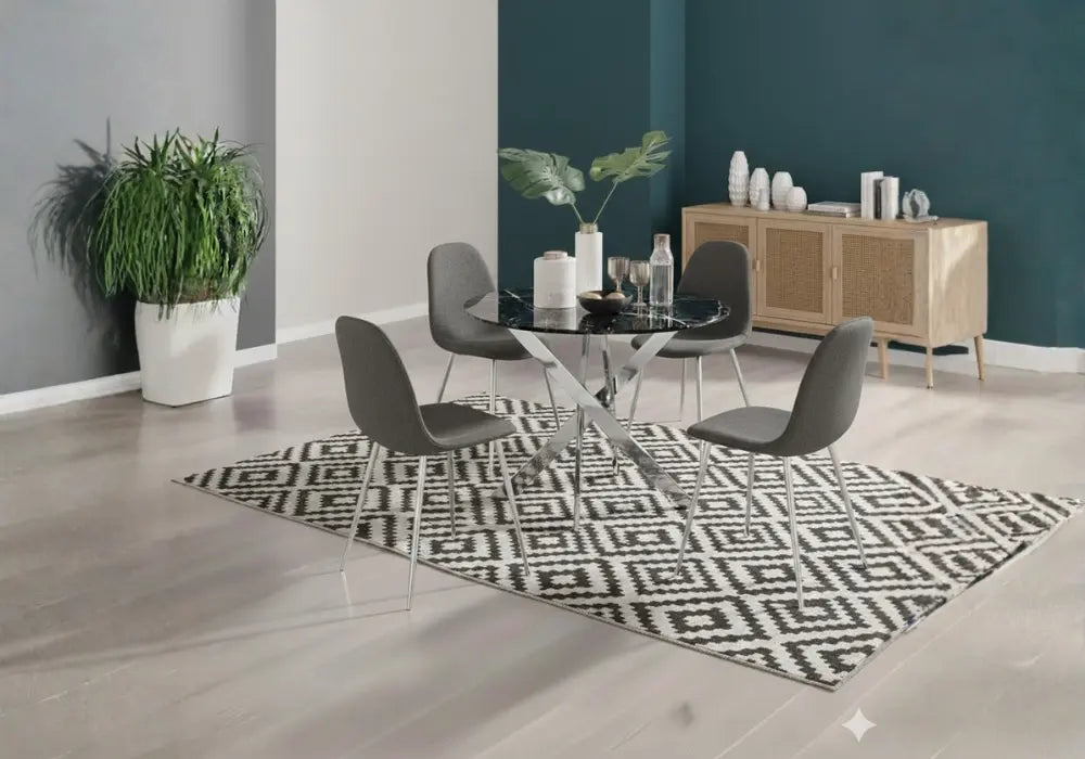 Ronde table avec chaises Swedzo-Meuble