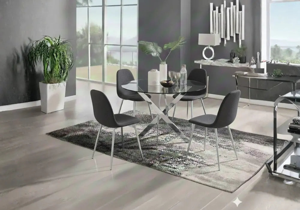 Ronde table avec chaises Swedzo-Meuble