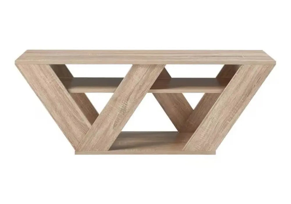 Meuble TV Pipralla couleur chêne 110x30x40cm Swedzo-Meuble