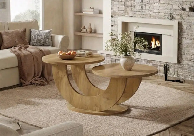 Tribesigns Table d'appoint ronde de 115 cm