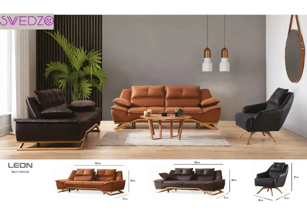 Leon – Ensemble Canapé 3+3+1/ 3+2+1 places Swedzo-Meuble