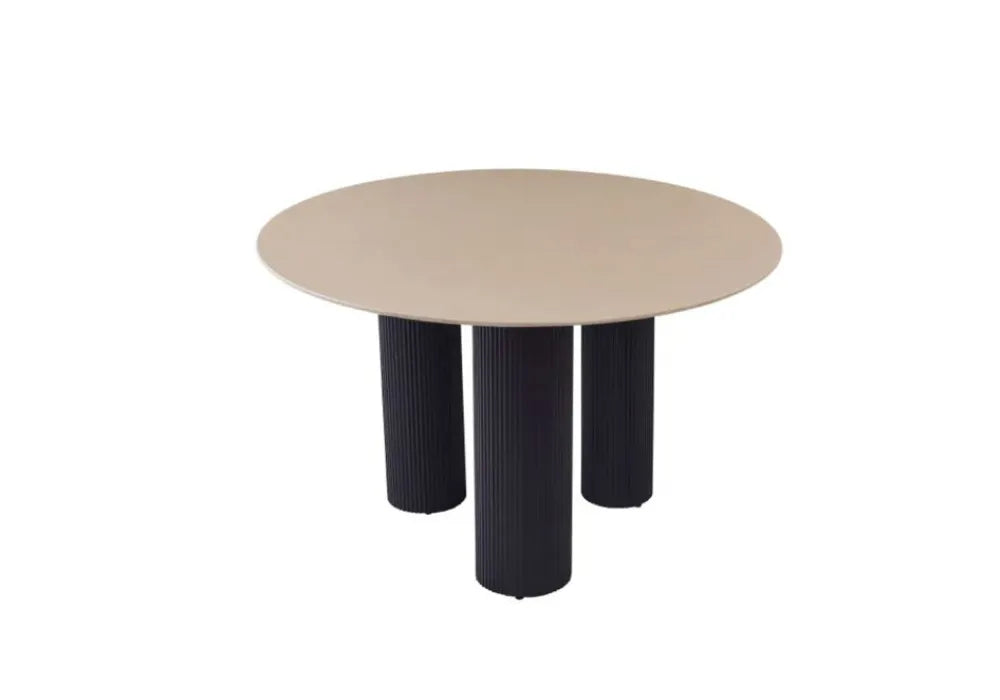 TABLE REPAS ANAÏS PIEDS NOIR PLATEAU  120cm