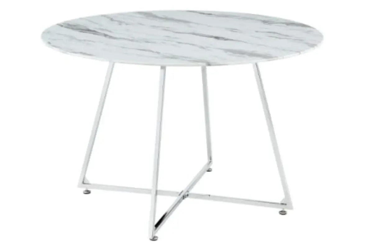 Table Repas Heloise Chrome 120 CM Swedzo-Meuble