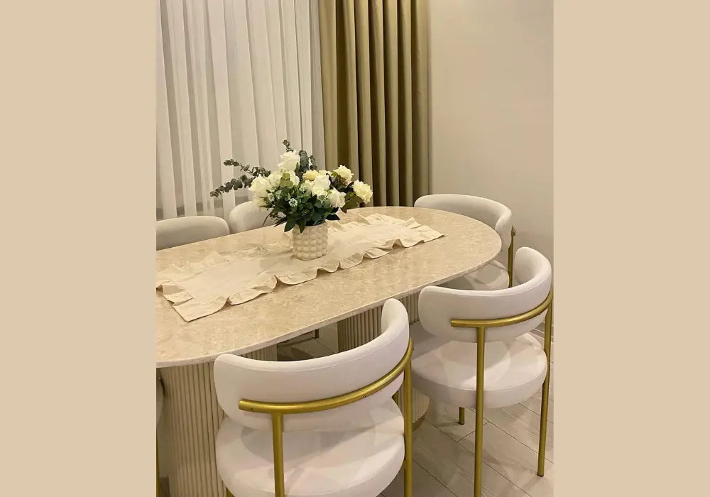 Table en marbre de luxe Swedzo-Meuble
