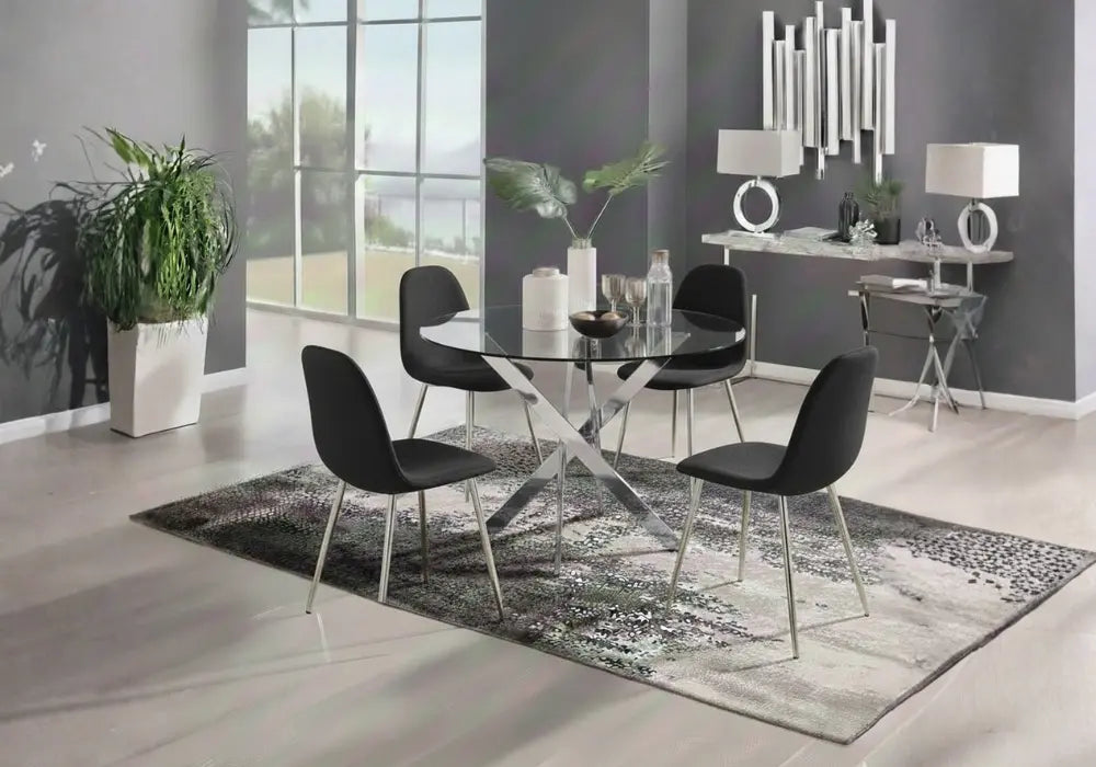Ronde table avec chaises Swedzo-Meuble