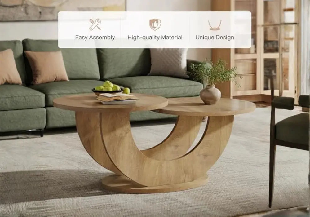 Tribesigns table d'appoint ronde de 115 cm Swedzo-Meuble