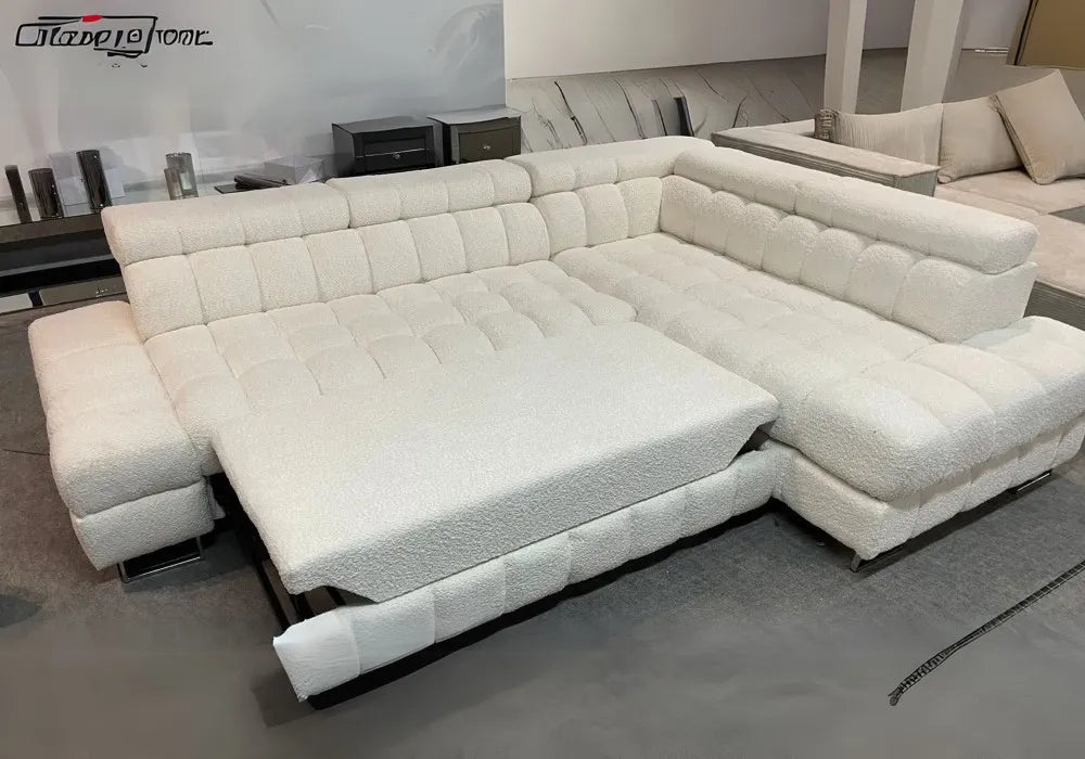 Canape D’angle Bubble  Doudou Ecru