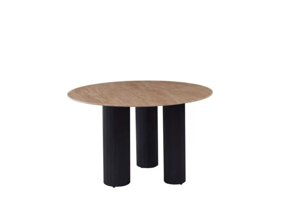 TABLE REPAS ANAÏS PIEDS NOIR PLATEAU  120cm
