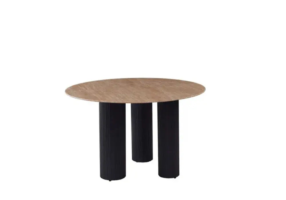 TABLE REPAS ANAÏS PIEDS NOIR PLATEAU  120cm Swedzo-Meuble