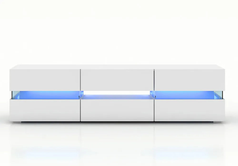 Meuble TV d'appoint en verre laqué