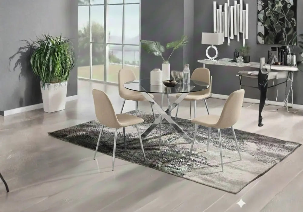 Ronde table avec chaises Swedzo-Meuble