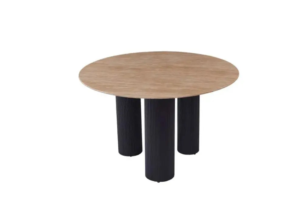TABLE REPAS ANAÏS PIEDS NOIR PLATEAU  120cm Swedzo-Meuble
