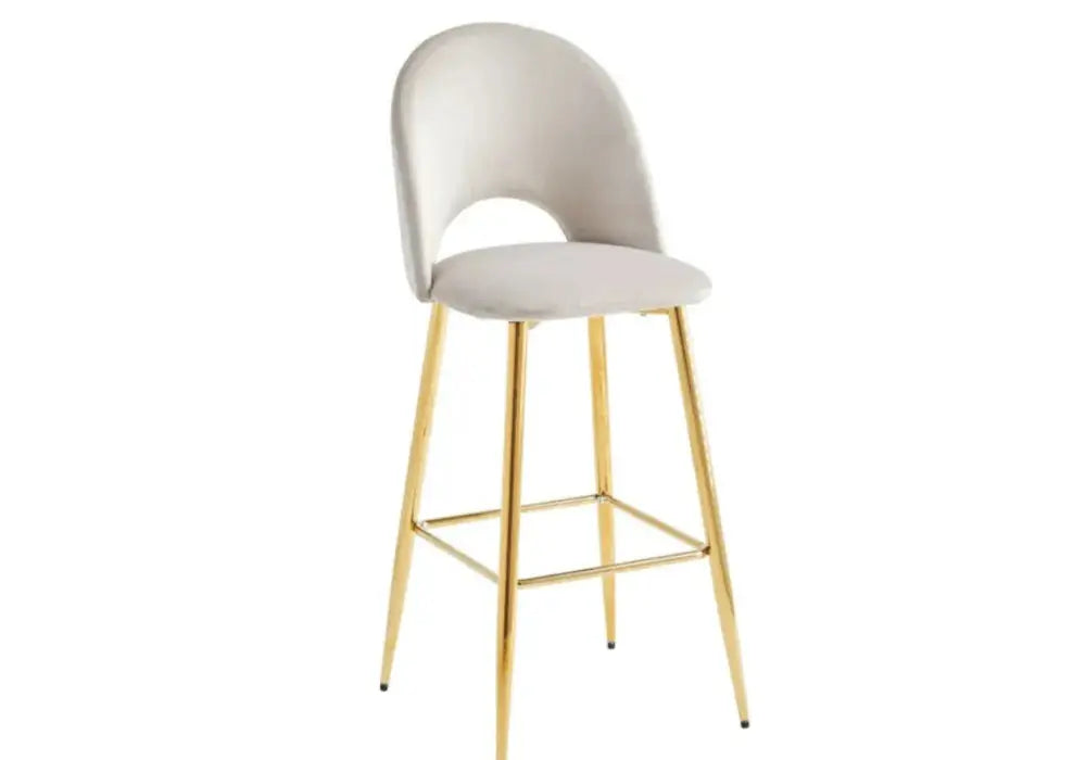 4 Chaises Bar Amelia Pieds Dore Swedzo-Meuble