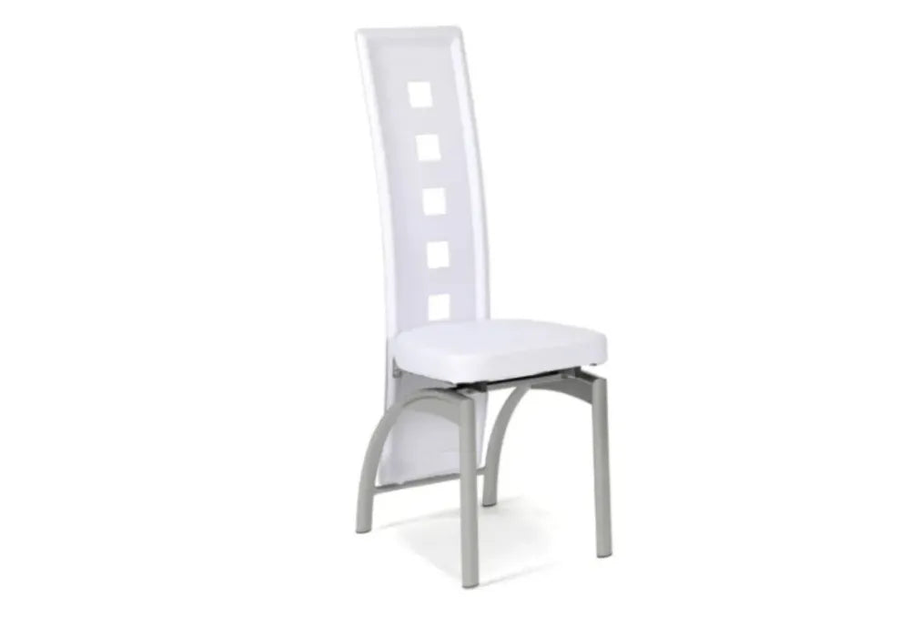 4 Chaises Eve Similicuir Blanc