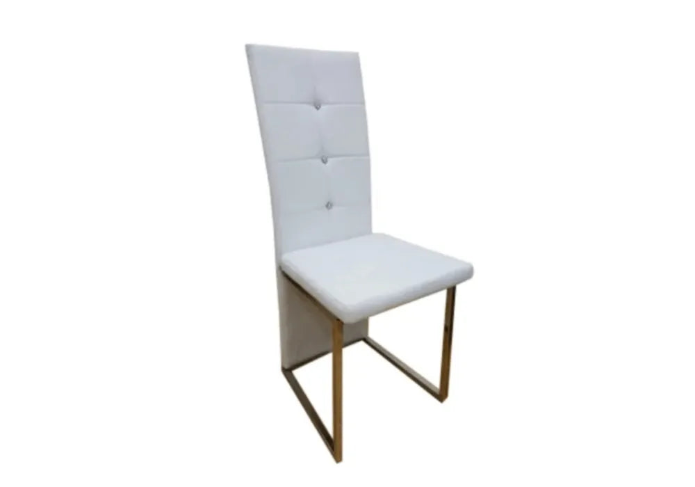 4 Chaises Lorene Similicuir Blanc