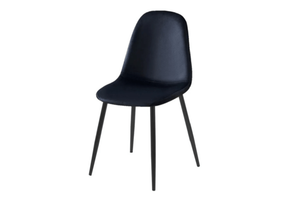 4 Chaises Scandi Pied Noir Sans Couture