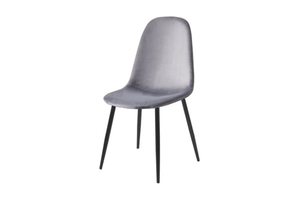 4 Chaises Scandi Pied Noir Sans Couture