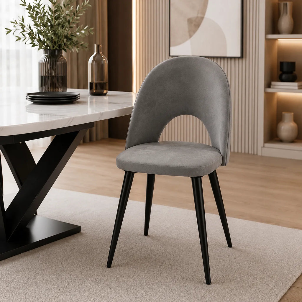 4 Chaises Amelia Pied Noir