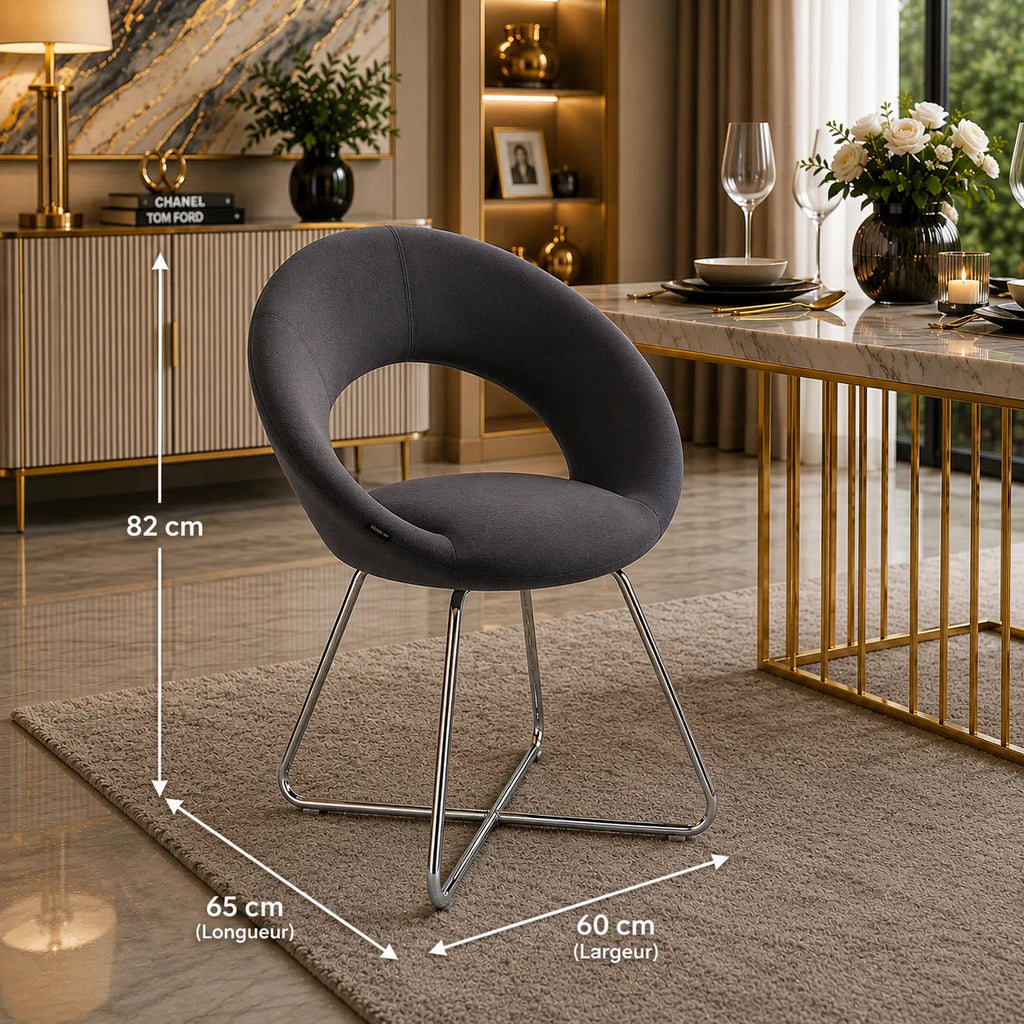 4 Chaises Bubble Pieds Chrome