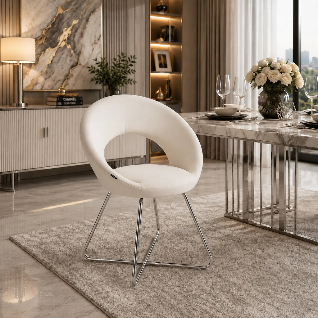 4 Chaises Bubble Pieds Chrome