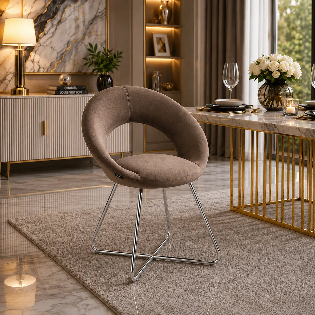 4 Chaises Bubble Pieds Chrome