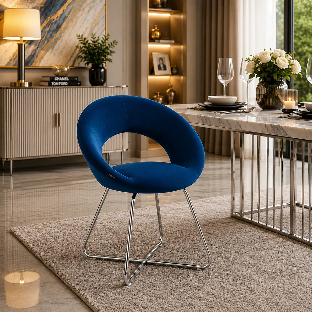 4 Chaises Bubble Pieds Chrome